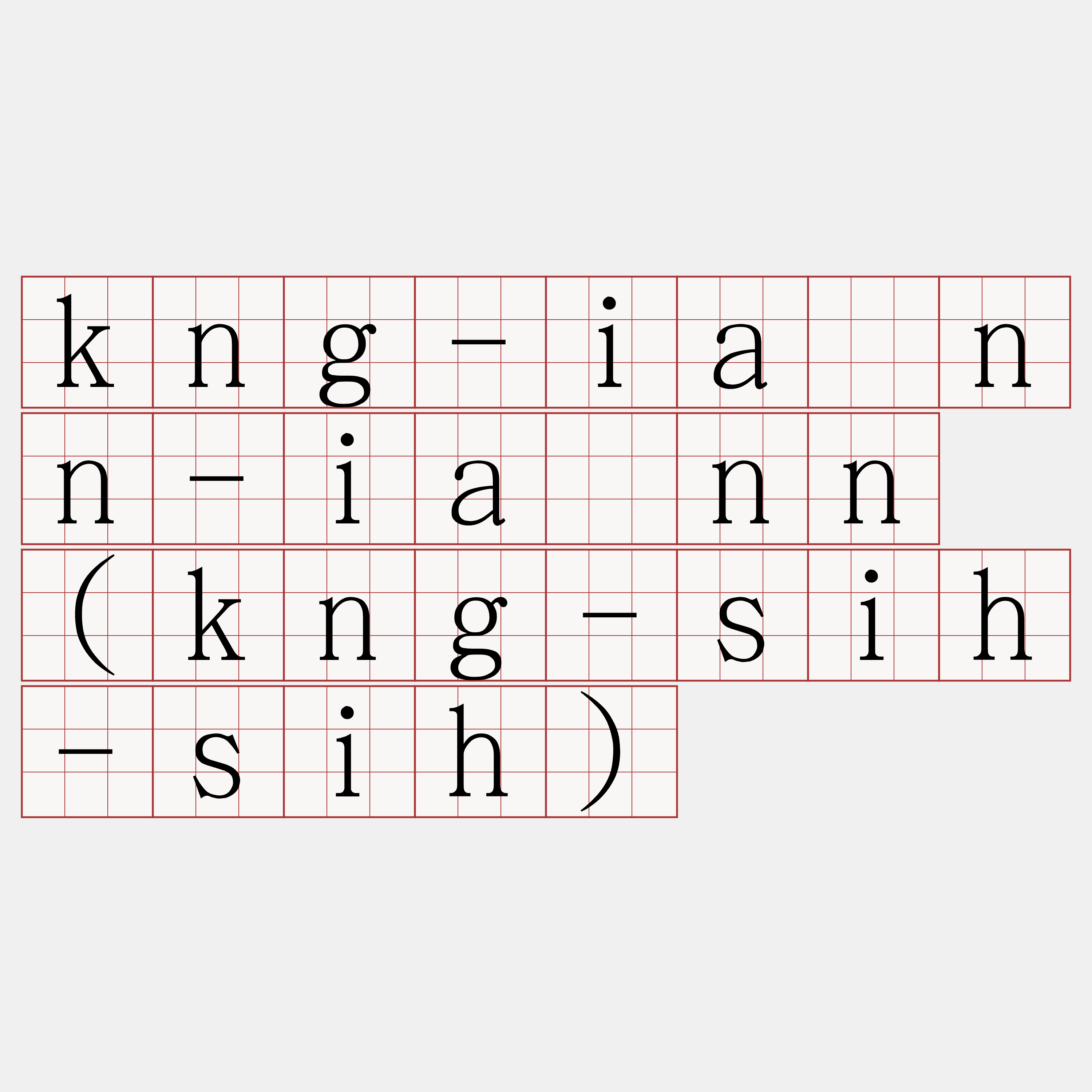 kng-iànn-iànn (kng-sih-sih)